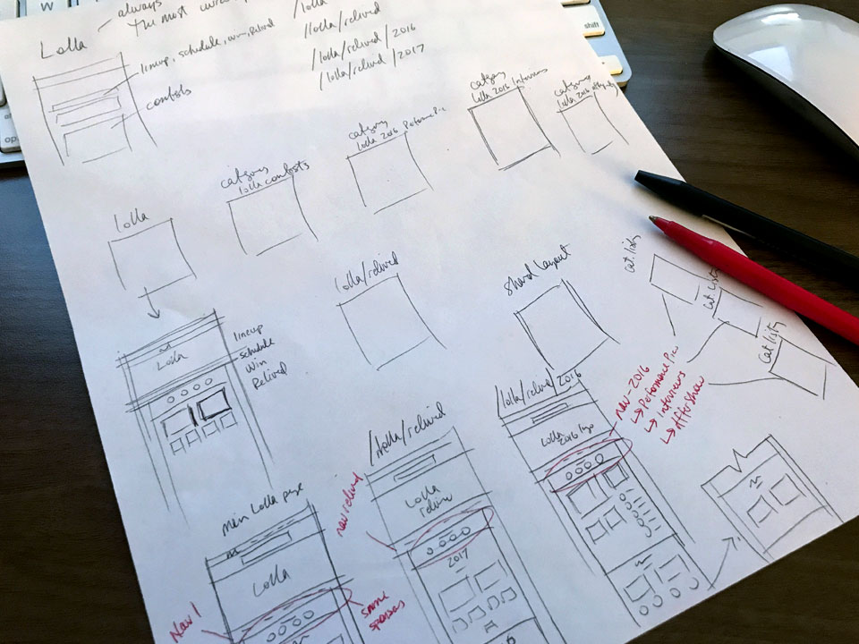 Lolla Section Wireframe