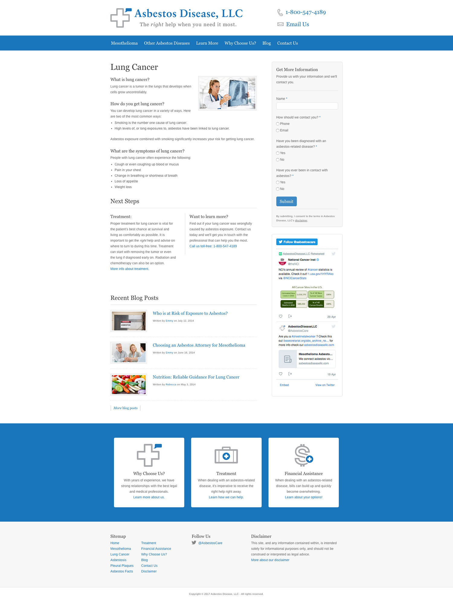 Asbestos Disease, LLC - Lung Cancer - Browser View