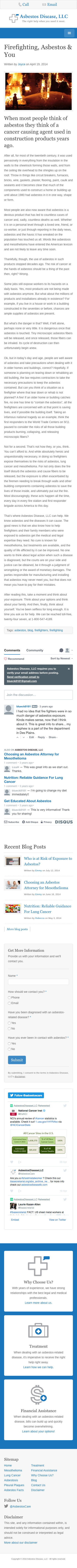 Asbestos Disease, LLC - Sample Page - iPhone View