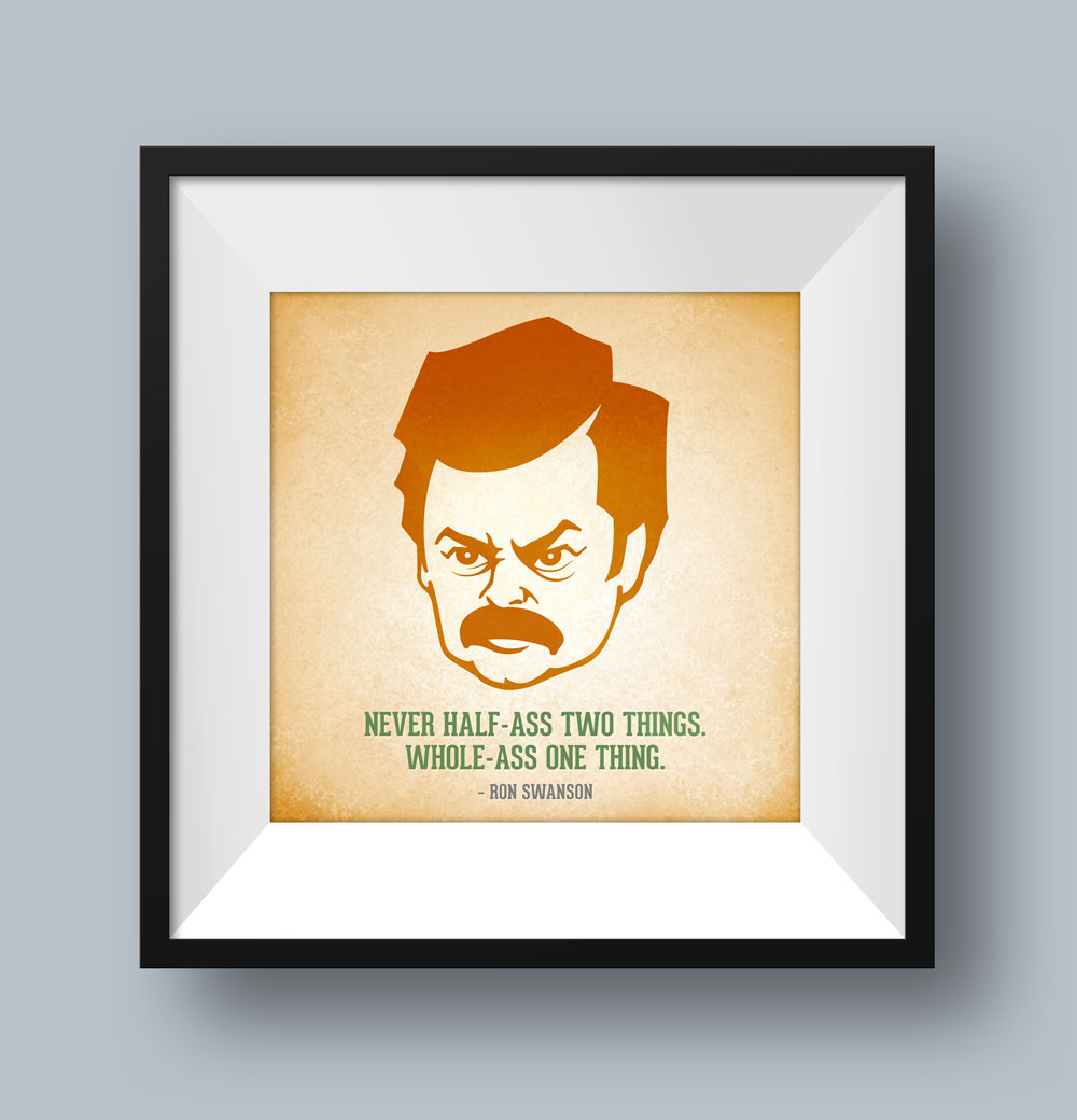 Ron Swanson Illustration