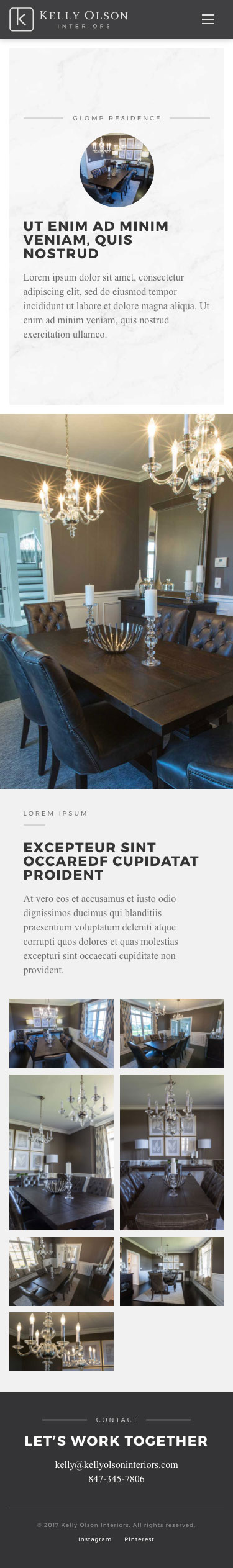 Kelly Olson Interiors - Dining Room Interior - iPhone View