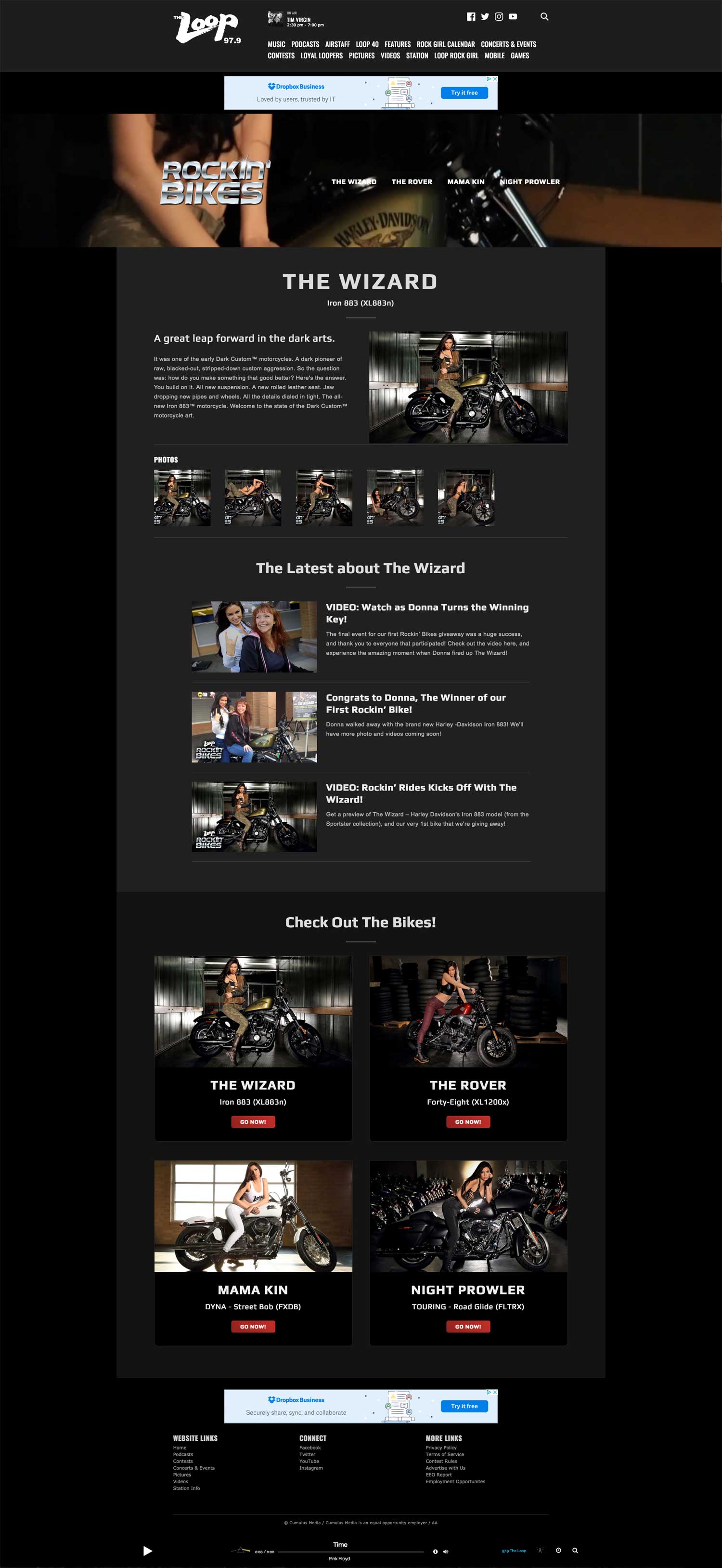 Rockin' Bikes - The Wizard Page - Browser View
