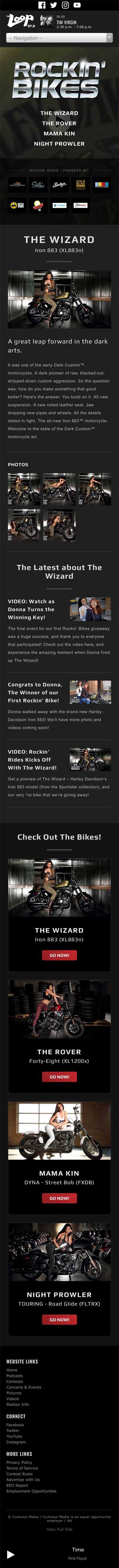 Rockin' Bikes - The Wizard Page - iPhone View