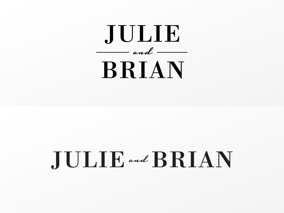 Julie and Brian - Alternative Mark