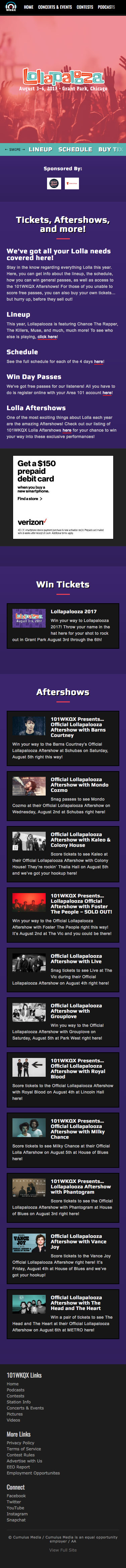 Lolla - Current Year Landing Page - iPhone
