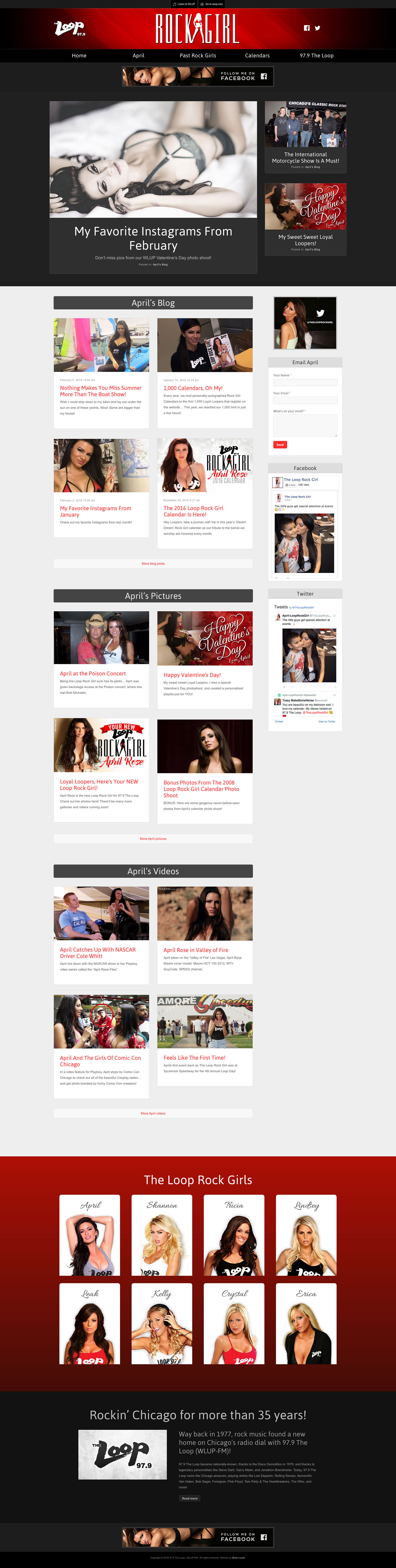 The Loop Rock Girl - Homepage - Browser View