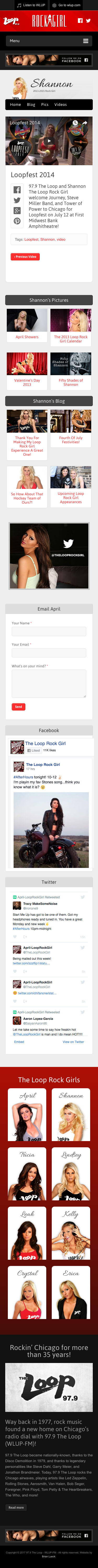 The Loop Rock Girl - Sample Video Post - iPhone View