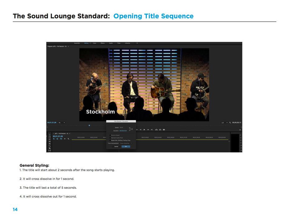 The Sound Lounge - Video Standards