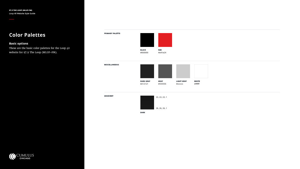 Loop 40 - Web Style Guide - Color