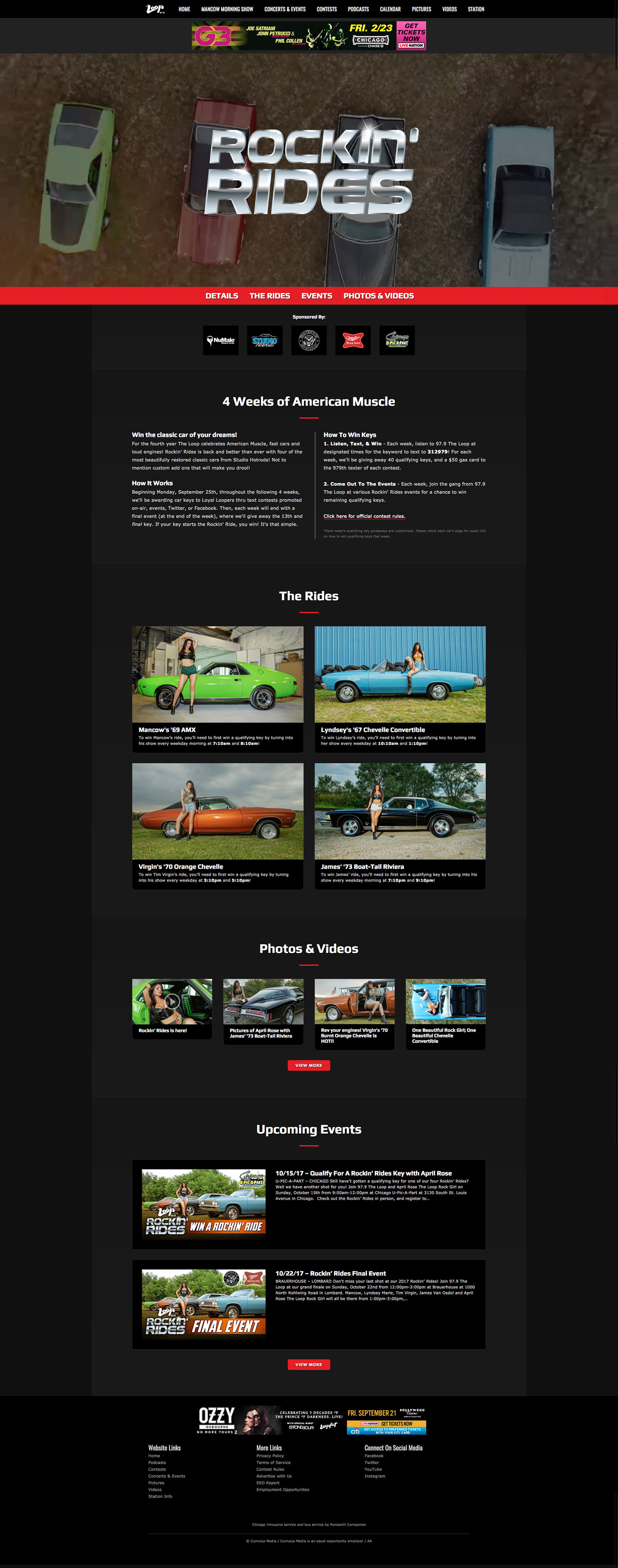 Rockin' Rides - Landing Page - Browser