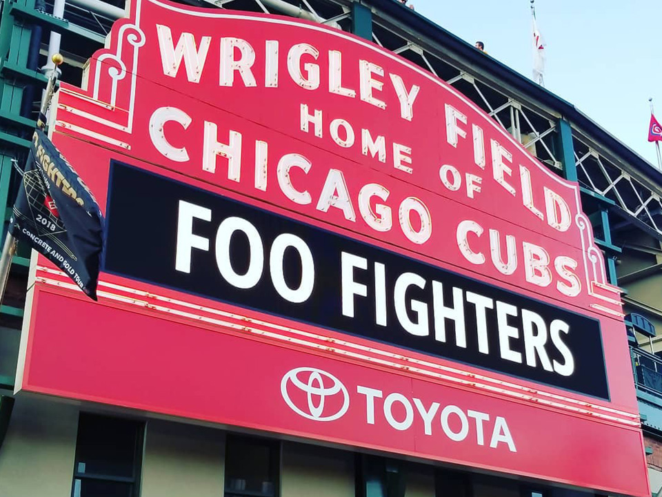 Foo Fighters, Wrigley Field - Marquee Sign